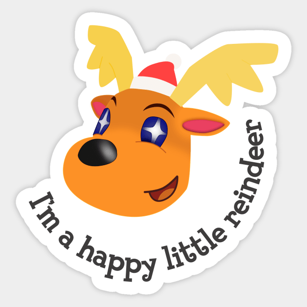 Happy Little Reindeer Sticker by snitts